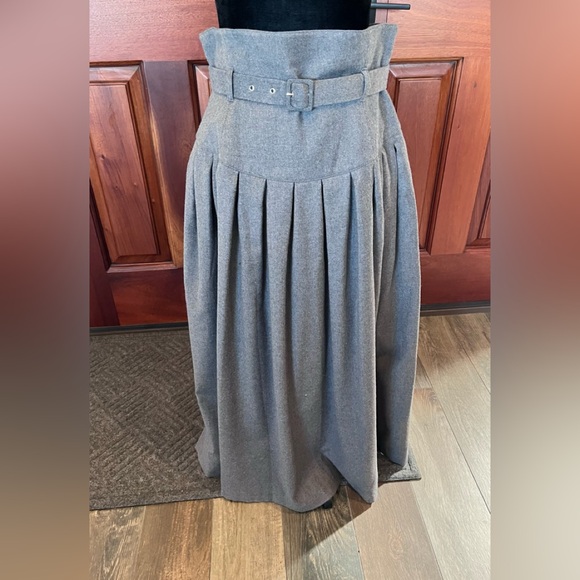 Neiman Marcus Dresses & Skirts - Vintage Neiman Marcus Wool High Waist Yoke Full Pleated Maxi Skirt France Sz 10